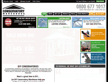 Tablet Screenshot of diyconservatorywarehouse.com